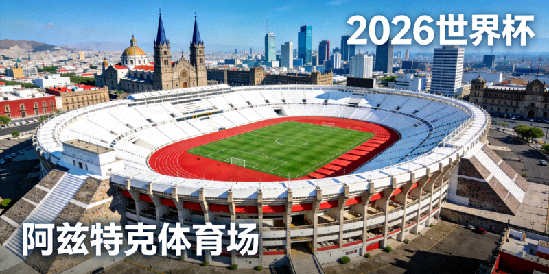 墨西哥城阿兹特克体育场航拍图 - 2026世界杯历史悠久的场馆